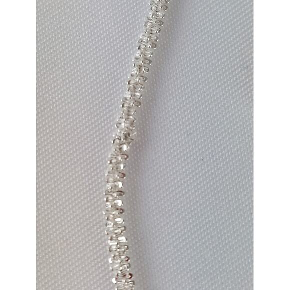 Ettika Adjustable Silver Choker Twist Chain 16" Trendy Must Have Necklace - Picture 3 of 7